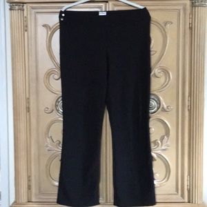 Petite thick black stretchy pants nwot Petite L
